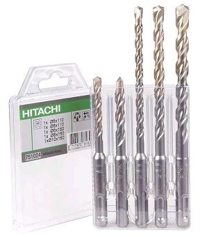 Буры для перфоратора SDS+ Hitachi в наборе 6/8х110+6/8/10х160 мм (аналог 751024)