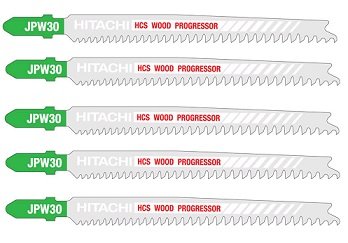 Пилки для лобзика Hitachi (5шт) JPW30 HCS/234X-P116,5/90 мм, прогр. (мягкое дерево 2-65мм)