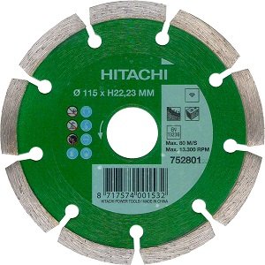 Диск алмазный отрезной универсальный Hitachi 115х1,8х22,2 сегментир.