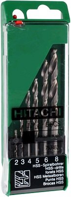 Набор сверл Hitachi (6 шт.) HSS-G DIN 338 по металлу 2,3,4,5,6,8 мм