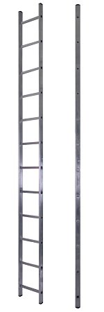 Лестница односекционная алюминиевая 12 ступеней; Н3360мм; 4, 8 кг STAIRS