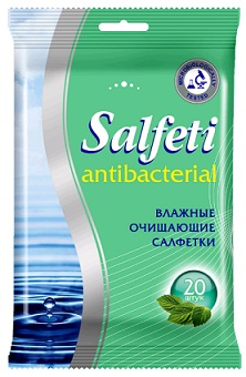 Салфетки влажные антибактериальные Salfeti, 20 шт.