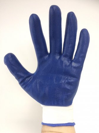 Перчатки нейлоновые с нитриловым покрытием, р-р 10(XL)
