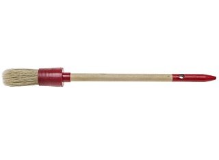 Кисть круглая STAYER "MASTER", светлая натуральная щетина, пластмассовый корпус, деревянная ручка, №2 x 20мм