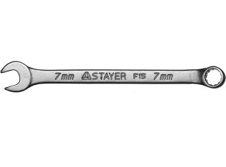 Ключ STAYER "MASTER" гаечный комбинированный, хромированный, 7мм