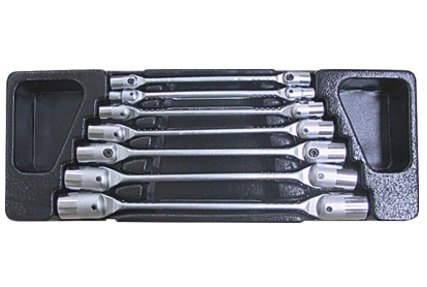 Набор ключей торцевых карданных 6 - 19 мм, 7 пр., в ложементе