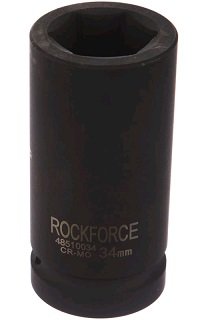 Головка торцевая RF-48510034: 1"DR 6-гранная ударная удлиненная 34x100мм ROCK FORCE /1 NEW