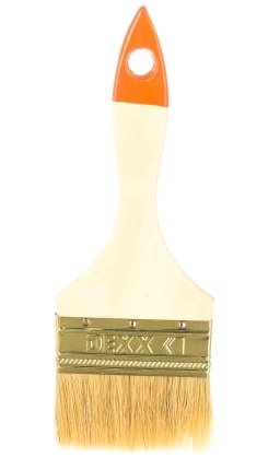 Кисть флейцевая DEXX "ПРАКТИК" , деревянная ручка, натуральная щетина, индивидуальная упаковка, 75мм