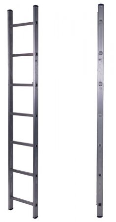 Лестница односекционная алюминиевая; Н1960мм; 7 ступеней,  2,5кг STAIRS