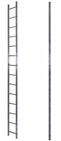 Лестница односекционная алюминиевая; Н3920мм; 14 ступеней, 5, 6 кг STAIRS