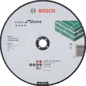 Диск отрезной по камню Bosch 230х3х22,2 мм, прямой