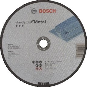 Диск отрезной по металлу Bosch 230х3х22,2 мм, прямой Standard