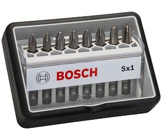 Набор бит Bosch Extra Hard 8 шт Robust Line PH1 (2шт), PH2 (4шт), PH3 (2шт) 49 мм