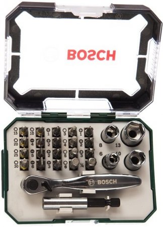 Набор бит-26 с ключом-трещоткой Bosch PROMOLINE
