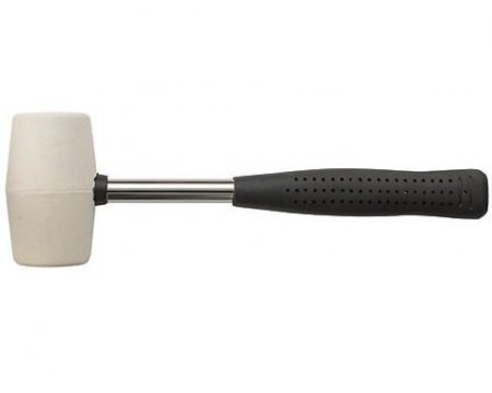 Киянка резиновая белая, металлическая ручка, 45м